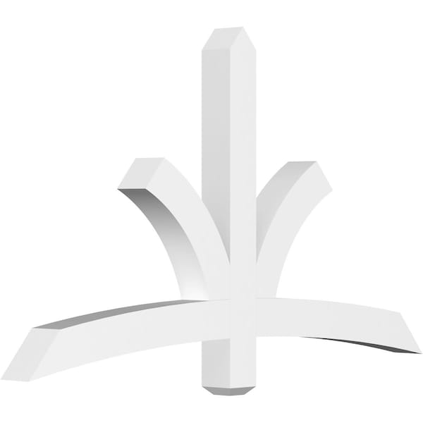 Ekena Millwork Davenport Architectural Grade PVC Gable Bracket, 60"W x 35"H x 4"D x 4"F, 14/12 Pitch GBP060X35X0404DAV00 - main